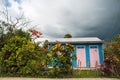 Poor woden cabins at Dominican Republic, island