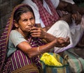 Poor Woman Begging in India