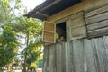Poor wooden house at Mabul Island, Sabah, Malayia