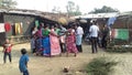 Poorer family of sedule tribes enjoying & dancing with each other for their festivel & they are live in country India forest side