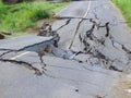 A poorly built road in the windward islands