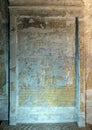 Poorly preserved stele to the left of the entrance to the Tomb of Amenemopet from the tomb`s courtyard.