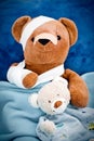 Poorly teddy bear Royalty Free Stock Photo