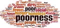 Poorness word cloud Royalty Free Stock Photo
