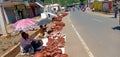 Pooters with their pottery products in Koraput Royalty Free Stock Photo