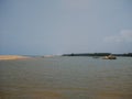 Poovar golden sand beach and estuary, Thiruvananthapuram, Kerala Royalty Free Stock Photo