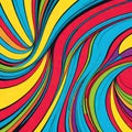 Pop art background color swirl waves psychedelic