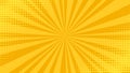 Pop art halftone background. Yellow comic pattern. Vector illustration Royalty Free Stock Photo