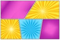 Pop art background. Comic starburst prints. Vector illustration Royalty Free Stock Photo