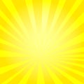 Pop art background rays of the sun are orange and yellow. Royalty Free Stock Photo