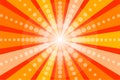 Pop art banner with rays. Explosion poster. Comic pattern with sunburst