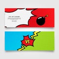 Pop Art Banner template for web design