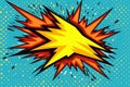 pop art bright coloured background with lightning. illustration,