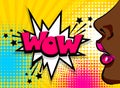 Pop art cartoon comic woman Royalty Free Stock Photo