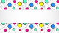 Pop art colorful confetti background. Big colored spots and circ