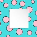 Pop art colorful confetti background. Big colored spots and circ