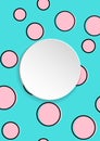 Pop art colorful confetti background. Big colored spots and circ