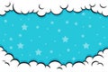 Pop art Comic Background. with Cloud and shine bright Vector Illustration Royalty Free Stock Photo