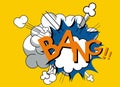 Pop art comic bang speech bubble. Illustration design
