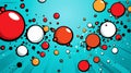 Pop art comic bubble abstract background with cartoon illustration and empty text space