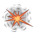 Explosion blast cloud, pop art comic vector illustration Royalty Free Stock Photo