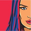 Pop art comic woman