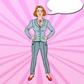 Pop Art Confident Successful Business Woman Royalty Free Stock Photo