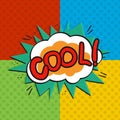 Pop art cool logo