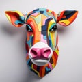 Pop Art Cow 3d: Colorful Paper Sculpture Inspired By Picasso