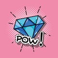 Pop art diamond patch design