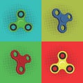 Pop Art Fidget Spinner, Kids Toy, Fun, Vector Design, Illustration