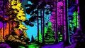Pop Art Forest: A Futuristic Depth of Field, Made with Generative AI
