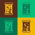 Pop art Futuristic cryogenic capsules or containers icon isolated on color background. Cryonic technology for humans or