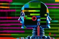Pop art, GPT 4, AI, ai Robot, ai projects, ai illustration, digital art. Royalty Free Stock Photo