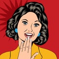 Pop Art illustration of a laughing woman