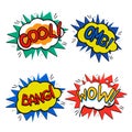 Pop art logo set Royalty Free Stock Photo