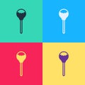 Pop art Lollipop icon isolated on color background. Food, delicious symbol. Vector Royalty Free Stock Photo