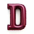 Pop Art Maroon Foil Balloon Letter I Clipart