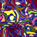 Pop Art Multicolor Irregular Shapes C