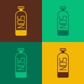 Pop art Nitrous oxide icon isolated on color background. Vector Royalty Free Stock Photo