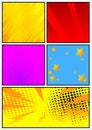 Pop Art page background. Comic book colored place for text. Royalty Free Stock Photo