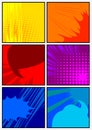 Pop Art page background. Comic book colored place for text. Royalty Free Stock Photo