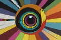 pop art painting of an eye