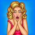 pop art pin up girl shocked