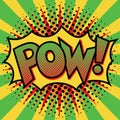 Pop Art POW Text Design Royalty Free Stock Photo