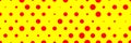 Pop art, red yellow comic effect background. Random dots, dotted, circles pattern, texture element. 1960s, 1970s Andy Warhole, Roy Royalty Free Stock Photo