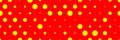 Pop art, red yellow comic effect background. Random dots, dotted, circles pattern, texture element. 1960s, 1970s Andy Warhole, Roy Royalty Free Stock Photo