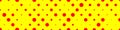 Pop art, red yellow comic effect background. Random dots, dotted, circles pattern, texture element. 1960s, 1970s Andy Warhole, Roy Royalty Free Stock Photo