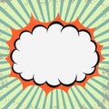 Pop art retro cloud