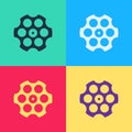 Pop art Revolver cylinder icon isolated on color background. Vector Royalty Free Stock Photo